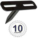 10 SUPORTES REFLETOR PRETO 1 ESPETO ESTACAS CHÃO JARDIM - 10 cjts