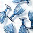 10 Taça Diamante Azul 300ML Drinks 10 Taça Diamante Azul 300ML Drinks