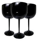 10 Taças De Gin Acrílico Sólido Preto 550ml Personalizavel P/ Festas e Eventos