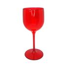 10 Taças De Vinho Acrílico Cristal Colorido 260 Ml