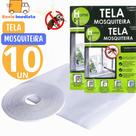 10 Telas Mosqueteira Ajustável com Autocolante Anti Insetos Moscas Pernilongo Barata Mosquito Dengue