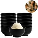10 Tigela Bowl Oriental 400ml Melamina Preta Japonesa