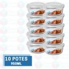 10 Tigela Redonda Bowl Hermética com Tampa 950ML Airfryer