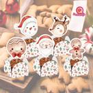 10 Topper para Docinho turminha do Natal 3cm