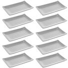 10 Travessas Melamina Prato Sushi Lyor Tóquio Granilite 17,5x11cm Retangular