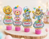 10 Tubetes Personalizados Circo Rosa Tubete Circo Rosa Festa Circo Rosa Lembrancinha Circo Rosa