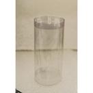 10 Tubos Acetato TAMPA TRANSPARENTE ø 6,5x15cm altura