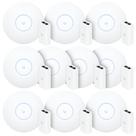 10 U6 Pro Ubiquiti C/ 10 Fontes 48V 15W 10 Roteadores WiFi 6 Access Point 5Gbps + 10 Injetores PoE
