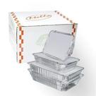 10 Un Bandeja Marmita De Alumínio Com Tampa de Papelão D7 750ml