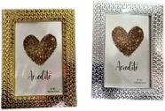10 UN Porta Retrato 10x15 Moldura Dourado/Prateado De Mesa Luxe Decoração 10 UN Porta Retrato 10x15 Moldura Dourado/Prateado De Mesa Luxe Decoração