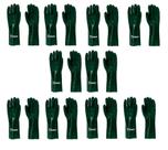 10 Uni Luva De Pvc Verde 36 Cm De Comprimento Palma Áspera - Imbat