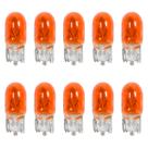 10 Unidades Atacado Lampada Ambar T10 2821 12v 3w Meia Luz Lanterna Placa Teto Base Vidro