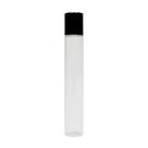 10 Unidades de Vidro Rollon Cilíndrico Transparente Tampa Preta 10ml