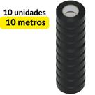 10 Unidades Fita Isolante Preta ou Colorida 5/10/20 Metros Anti-Chamas 10 Unidades Fita Isolante Preta ou Colorida 5/10/20 Metros Anti-Chamas