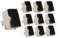 10 unidades Módulos Interruptor Simples Ebony Margirius 16811 10 unidades Módulos Interruptor Simples Ebony Margirius 16811