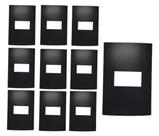 10 unidades Placa 4x2 1 Posto Ebony Clean Margirius 14448 10 unidades Placa 4x2 1 Posto Ebony Clean Margirius 14448