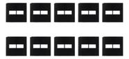 10 unidades Placa 4x4 2 Postos Ebony Clean Margirius 14453