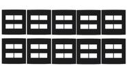 10 unidades Placa 4x4 4 Postos Ebony Clean Margirius 14455 10 unidades Placa 4x4 4 Postos Ebony Clean Margirius 14455