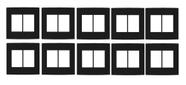 10 unidades Placa 4x4 6 Postos Ebony Clean Margirius 14456 10 unidades Placa 4x4 6 Postos Ebony Clean Margirius 14456