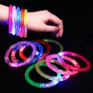 10 Unidades Pulseiras Bracelete De Led Pisca Coloridas Festa