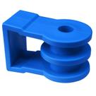 10 Unidades Roldana Plástica Mini 2 Ranhuras com Suporte plástico Injetado - Azul 10 Unidades Roldana Plástica Mini 2 Ranhuras com Suporte plástico Injetado - Azul