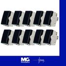 10 Unidades Sleek Ebony Modulo Interruptor Paralelo 10a - Margirius