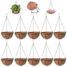 10 Vaso Fibra De Coco 15cm Planta Suspenso Pendente Corrente
