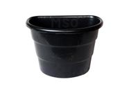 10 Vaso Parede Plástico Meia Lua Preto Jardim Vertical