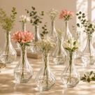 10 Vasos de Vidro Decorativo Pequeno Arranjo para Flores Mesa Posta Centro de Mesa Transparente Elegância Minimalista 10 Vasos de Vidro Decorativo Pequeno Arranjo para Flores Mesa Posta Centro de Mesa Transparente Elegância Minimalista