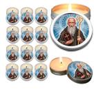 10 Velas Aromaticas Lembrancinhas Nossa Senhora da Conceição na Latinha Decoração Casa Capelinha Cantinho de oração Cato
