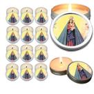 10 Velas Aromaticas Lembrancinhas Nossa Senhora Nazare na Latinha Decoração Casa Capelinha Cantinho de oração Catolica 3