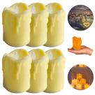 10 Velas Decorativa Led Eletrônica Amarela Simula Luz Acesa 10 Velas Decorativa Led Eletrônica Amarela Simula Luz Acesa