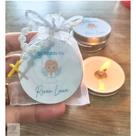 10 velas na latinhas com tercinho lembrancinhas de batizado anjinho azul