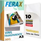 10 Vinil Adesivo Transparente A3 - Impressora Jato De Tinta