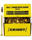 10 x 6,35 cm Wood Screws Grindy Self-Drilling Deck, pacote com 200