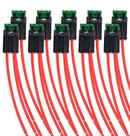 10 X Porta Fusível Cabo De 4mm 11awg Com Fusível Lâmina