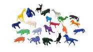100 Animais Zoológico Colorido Plástico Bichos
