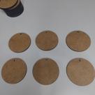 100 Apliques Mdf 5x5 Com Furo Círculo Bolinha Corte Laser