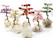100 Árvores da Felicidade com Pedras Mistas na Base de Drusa - Atacado 100 Árvores da Felicidade com Pedras Mistas na Base de Drusa - Atacado