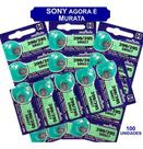 100 Baterias Sony 399/395 Sr927sw Ag7 Relógio Brinquedo Lupa