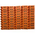 100 Brincos Para Identificação Bovina Numerados 1 A 100 Liso