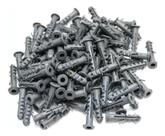 100 Bucha 6mm Com Anel Para Parede Concreto Tijolo Fixação Parafuso