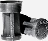 100 Buchas plásticas pretas para recarga cart de metal cal 36