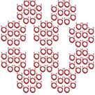 100 Cabo Rca Resistente 1m Injetado 4mm Cristal Vermelho