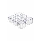100 Caixinhas Acrílicas 5x5cm Transparente para Festas