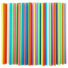 100 Canudos Plásticos Coloridos, Descartáveis, 21 cm de Comprimento e 0,6 cm de Diâmetro