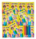 100 Cxs Giz De Cera Pequeno 5 Cores 5 Cm para Festas Aniversario Lembrancinha Prenda