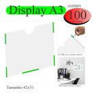 100 Display a3 expositor folhas quadro aviso parede PET HORI