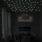 100 Estrelas Brilha no Escuro Teto Fácil de Colar - Galáxia Fluorescente Quarto Infantil Adesiva