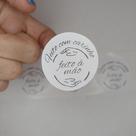 100 Etiquetas Adesivas, Feito a mão, com carinho 4 cm